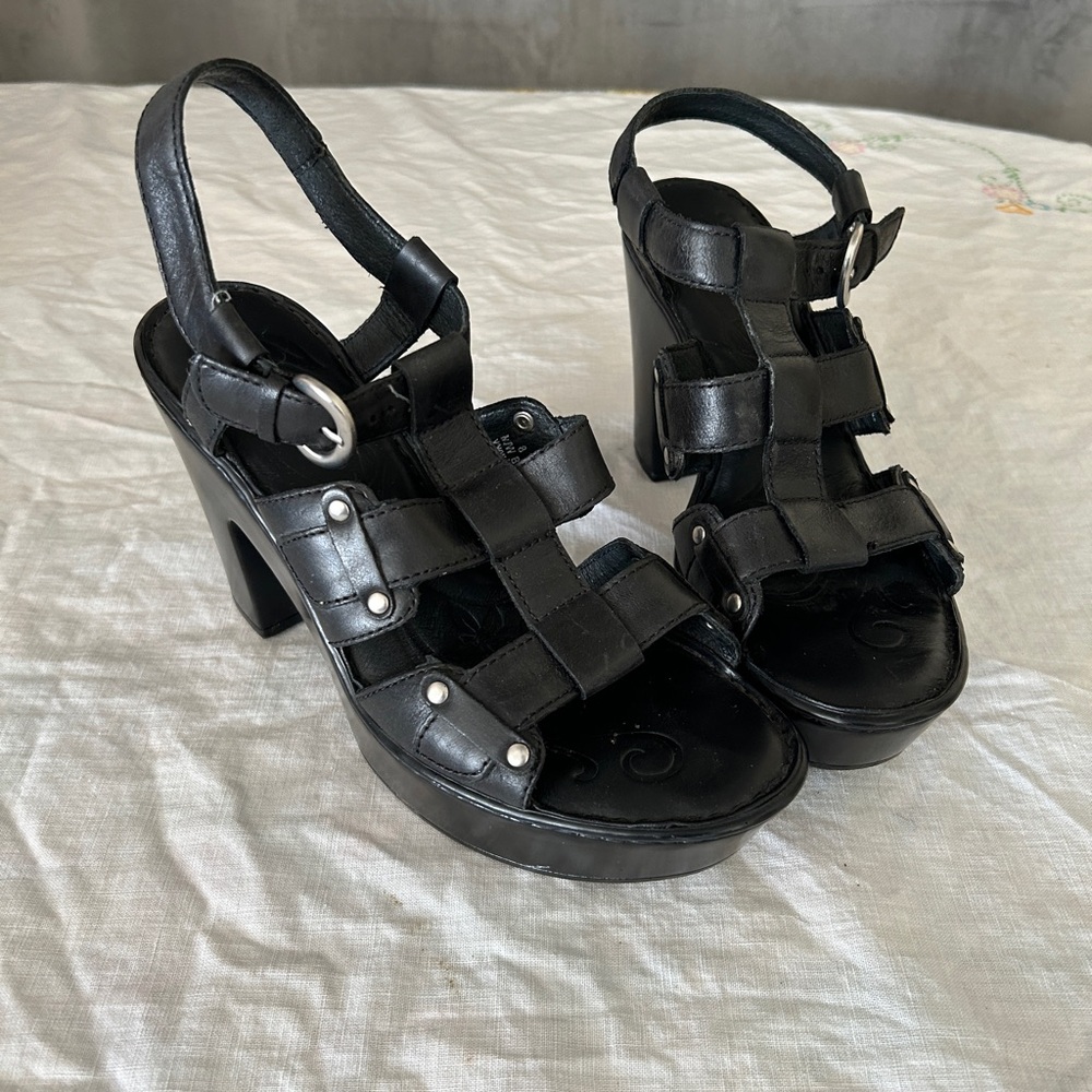 Black Platform Sandals - image 2